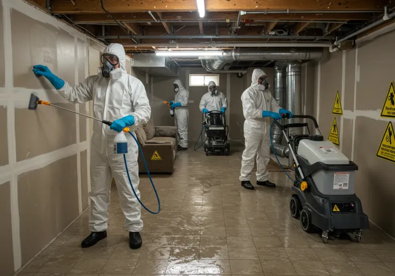 Basement Moisture Removal and Structural Drying process in Playa Fortuna, PR